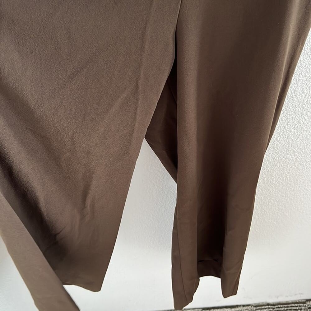 Zara Woman Dark Green Open Back Wide Leg Jumpsuit XS - Picture 6 of 8